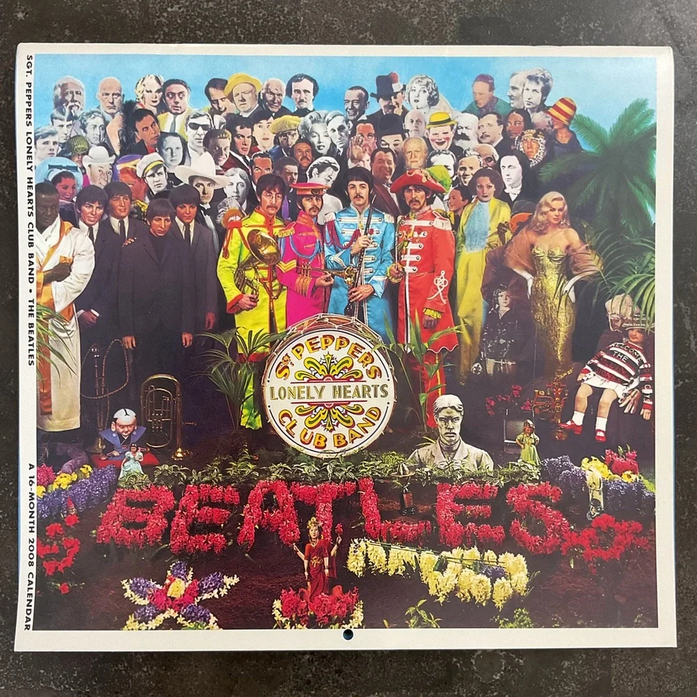 The Beatles Sgt. Peppers Lonely Hearts Club Band Album Art Wall Calendar 2008